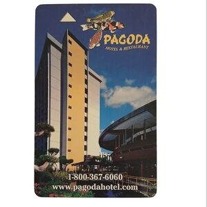 Vintage Hawaiian Pagoda Hotel Hawaii Honolulu Room Key Card Collectible Art